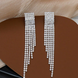 Crystal Bridal Wedding Jewelry Set Rhinestone Choker Bracelet Earrings