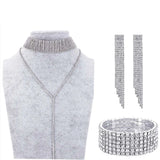 Silver Crystal Bridal Wedding Jewelry Set