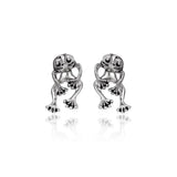 Women Frog Earrings Animal Gothic Stud Earrings Female Jewelry Gift