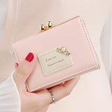 Women's Leather Folding Wallet, Patchwork Card Holder