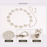 Women Hollow Waist Chain Belt Metal Sun Belt