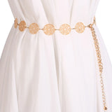 Women Hollow Waist Chain Belt Metal Sun Belt