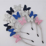 Double-deck Butterfly Hair Band Crown Red Love Hair Hoop