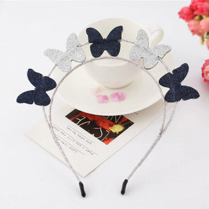 Double-deck Butterfly Hair Band Crown Red Love Hair Hoop