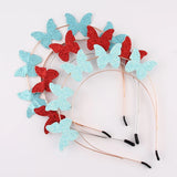 Double-deck Butterfly Hair Band Crown Red Love Hair Hoop