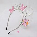 Double-deck Butterfly Hair Band Crown Red Love Hair Hoop