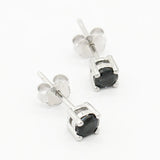 925 Silver Zircon Round Stud Earrings for Women