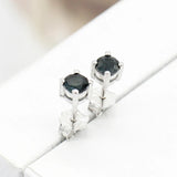 925 Silver Zircon Round Stud Earrings for Women