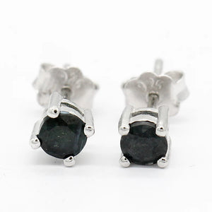 925 Silver Zircon Round Stud Earrings for Women