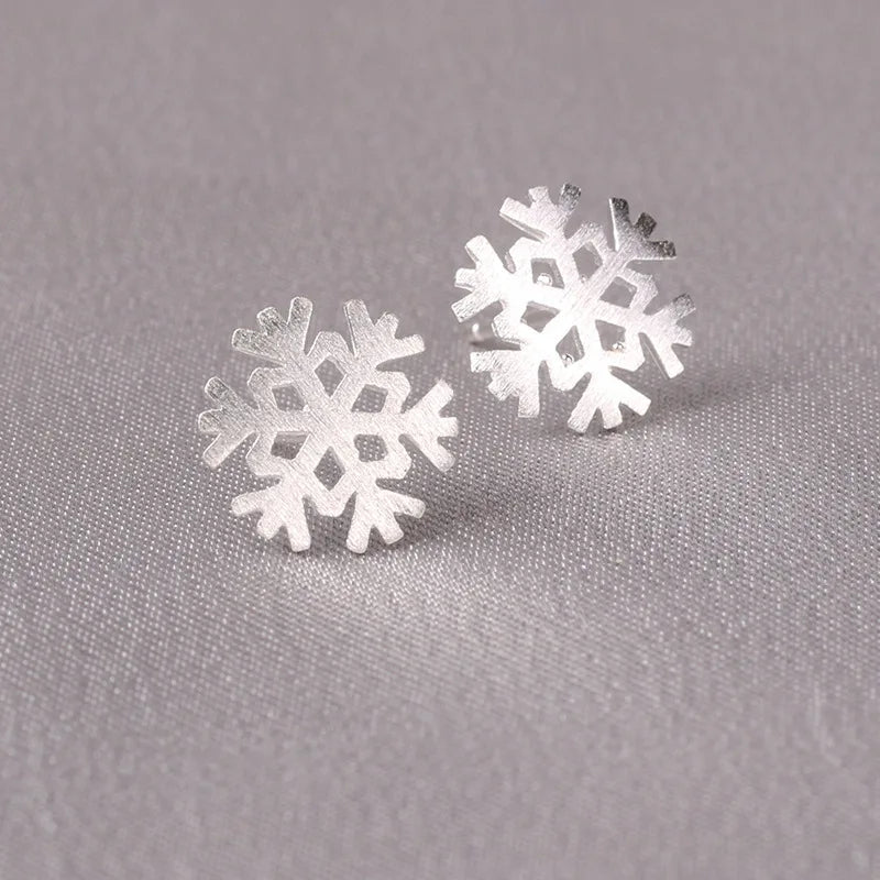S925 Silver Butterfly Cat Fish Leaf Stud Earrings