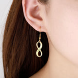 Engraved Name Hoop Earrings Infinity Stainless Steel Women Earrings