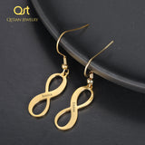 Engraved Name Hoop Earrings Infinity Stainless Steel Women Earrings