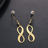 Engraved Name Hoop Earrings Infinity Stainless Steel Women Earrings