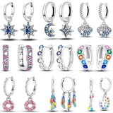925 Sterling Silver Romantic Feather Earrings