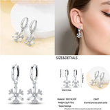 925 Silver Zircon Cat Claw Hoop Earrings Jewelry Wedding Party