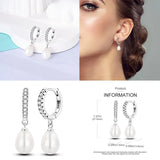 925 Silver Zircon Cat Claw Hoop Earrings Jewelry Wedding Party