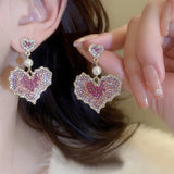 Women Zircon Earrings Pendant Ins AAA Zircon Earrings Pearl Accessories