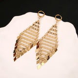 Copper Plated Beads Pendant Earrings Arabian Wedding Jewelry