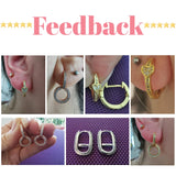 Heart CZ Zircon Silver Hoop Earrings Women's Jewelry