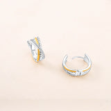 925 Silver Colorful Butterfly Snake Earrings