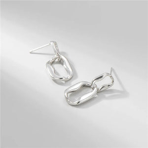 925 Sterling Silver Drop Earrings Round Circle Wedding Jewelry