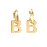 S925 Silver 18k B Letter Eardrop Earrings Wedding Gift