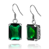 Vintage 925 Sterling Silver Earrings Retro Bohemia Pendientes