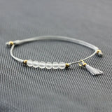 Women Bracelet Tassel Hand String Natural Stone Beads 4mm Adjustable