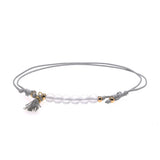 Women Bracelet Tassel Hand String Natural Stone Beads 4mm Adjustable
