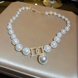Women Pearl Clavicle Chain Necklace Choker Party Accessories