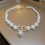 Women Pearl Clavicle Chain Necklace Choker Party Accessories
