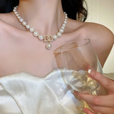 Women Pearl Clavicle Chain Necklace Choker Party Accessories
