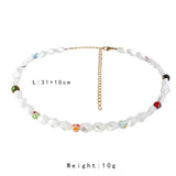 Bohemian Heart Pendant Pearl Clavicle Necklace