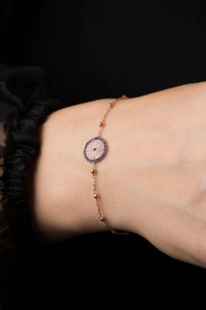 Women Evil Eye 925 Sterling Silver Bracelet