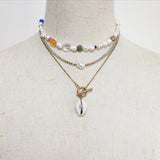 Freshwater Pearl Pendant Necklace Crystal Beads Choker Jewelry