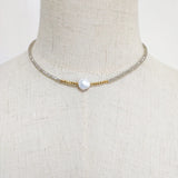 Freshwater Pearl Pendant Necklace Crystal Beads Choker Jewelry