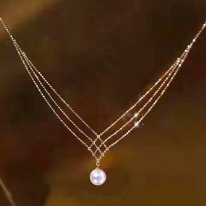Freshwater Pearl Pendant Necklace Women Jewelry All-match Gift