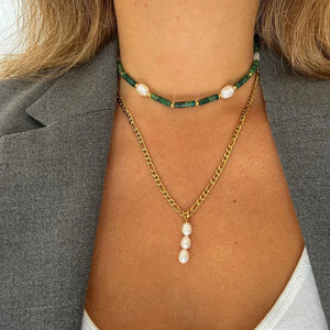 Bohemian Freshwater Pearls Choker Necklace