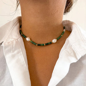 Bohemian Freshwater Pearls Choker Necklace