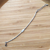 Silver-Color Beads Bracelet w/ Irregular Pearl Embellishment Jewelry