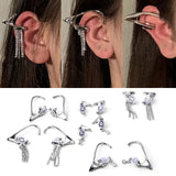 High-end Elf Ear Hooks Tassel Earrings