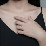 925 Silver Retractable Ring Smooth Tail Round Bar Silver Ring for Girlfriend