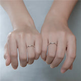 925 Silver Retractable Ring Smooth Tail Round Bar Silver Ring for Girlfriend