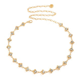 Women Silver Metal Chain Fringes Crystal Diamond Waist Chain