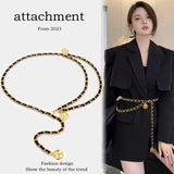 Silver Metal Chain Fringes Crystal Diamond Waist Chain