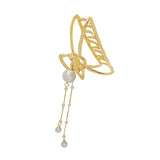 Big Pearl Tassel Hair Clip Wedding Party Hair Jewelry