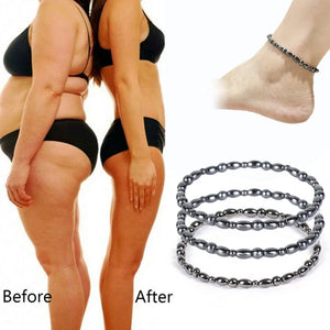 Magnetic Hematite Therapy Anklet Beads Foot Chain Weight Loss Ankle Bracelet