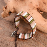 Boho Leather Wrap Bracelet Mother's Gift