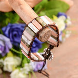 Boho Leather Wrap Bracelet Mother's Gift