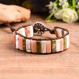 Boho Leather Wrap Bracelet Mother's Gift